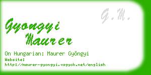gyongyi maurer business card